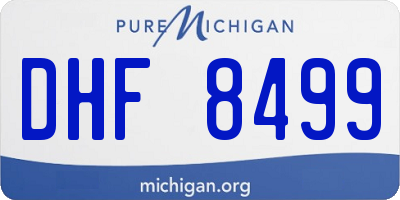 MI license plate DHF8499