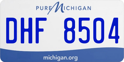 MI license plate DHF8504