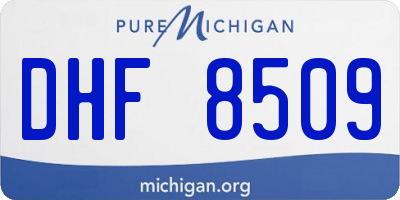 MI license plate DHF8509