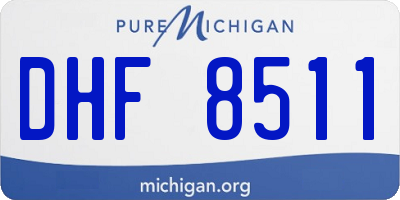 MI license plate DHF8511