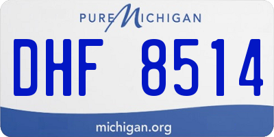 MI license plate DHF8514
