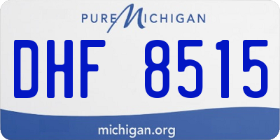 MI license plate DHF8515