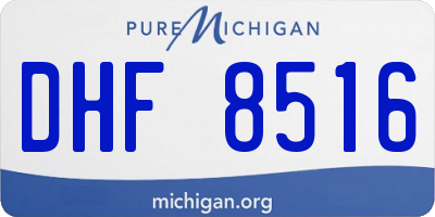 MI license plate DHF8516