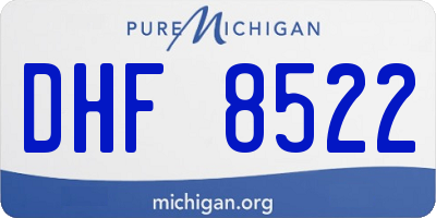 MI license plate DHF8522
