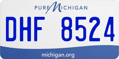 MI license plate DHF8524