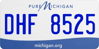 MI license plate DHF8525