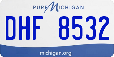 MI license plate DHF8532