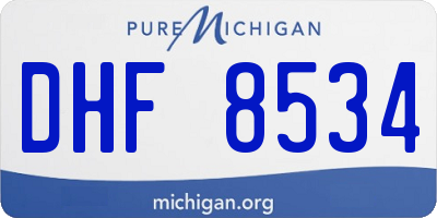 MI license plate DHF8534