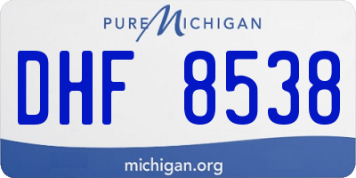 MI license plate DHF8538