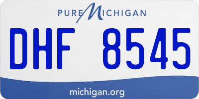 MI license plate DHF8545