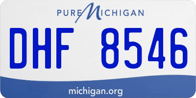 MI license plate DHF8546