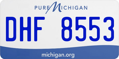 MI license plate DHF8553