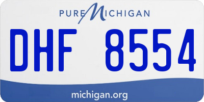 MI license plate DHF8554