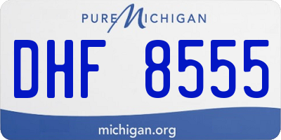 MI license plate DHF8555