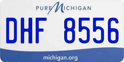 MI license plate DHF8556