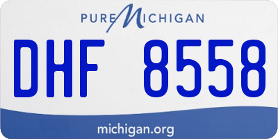 MI license plate DHF8558
