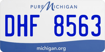 MI license plate DHF8563