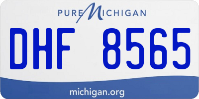 MI license plate DHF8565
