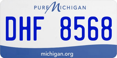 MI license plate DHF8568