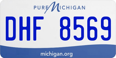 MI license plate DHF8569