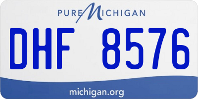 MI license plate DHF8576