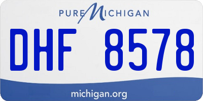MI license plate DHF8578
