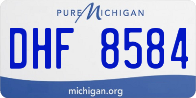 MI license plate DHF8584