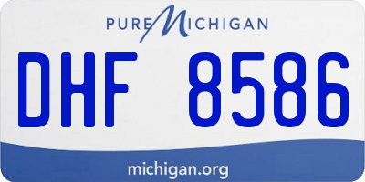 MI license plate DHF8586