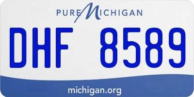 MI license plate DHF8589