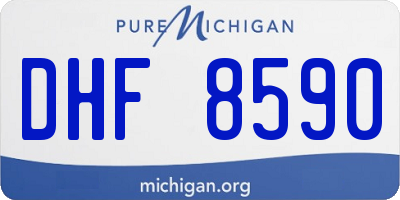 MI license plate DHF8590