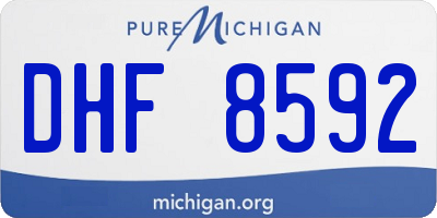 MI license plate DHF8592