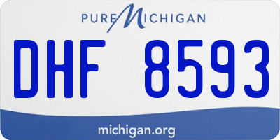MI license plate DHF8593