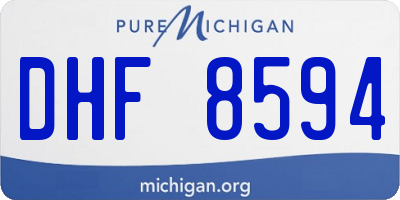 MI license plate DHF8594