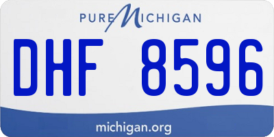 MI license plate DHF8596