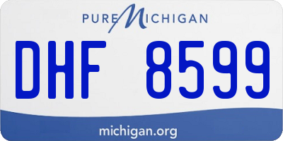 MI license plate DHF8599