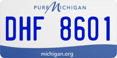 MI license plate DHF8601