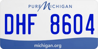 MI license plate DHF8604