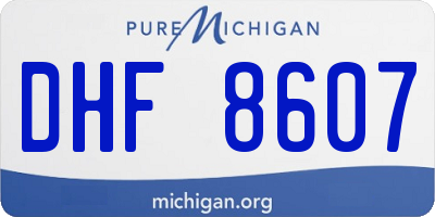 MI license plate DHF8607
