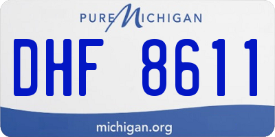 MI license plate DHF8611