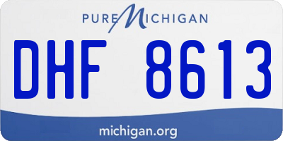 MI license plate DHF8613