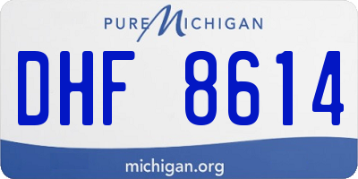 MI license plate DHF8614