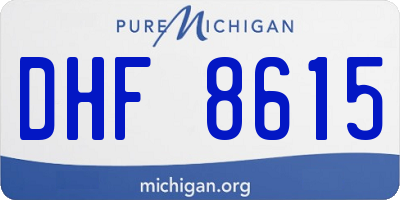 MI license plate DHF8615