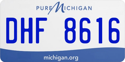 MI license plate DHF8616