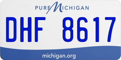 MI license plate DHF8617