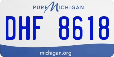 MI license plate DHF8618