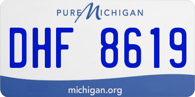 MI license plate DHF8619