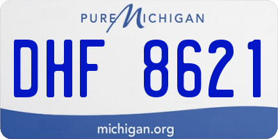 MI license plate DHF8621