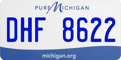 MI license plate DHF8622