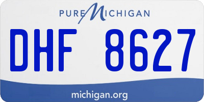 MI license plate DHF8627