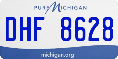 MI license plate DHF8628